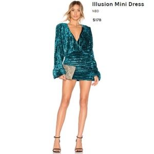 NBD Illusion Mini Dress - BLACK